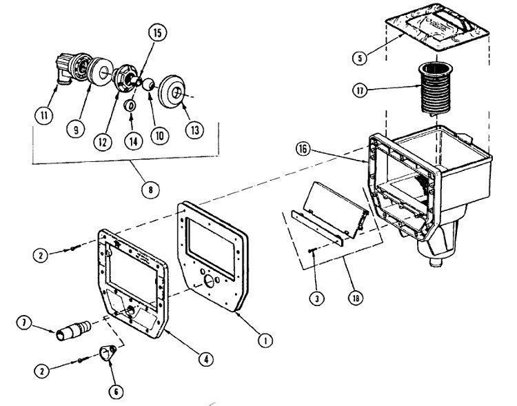 Lomart Above Ground Replacement Parts for Thru-Wall Hydro Skimmer
