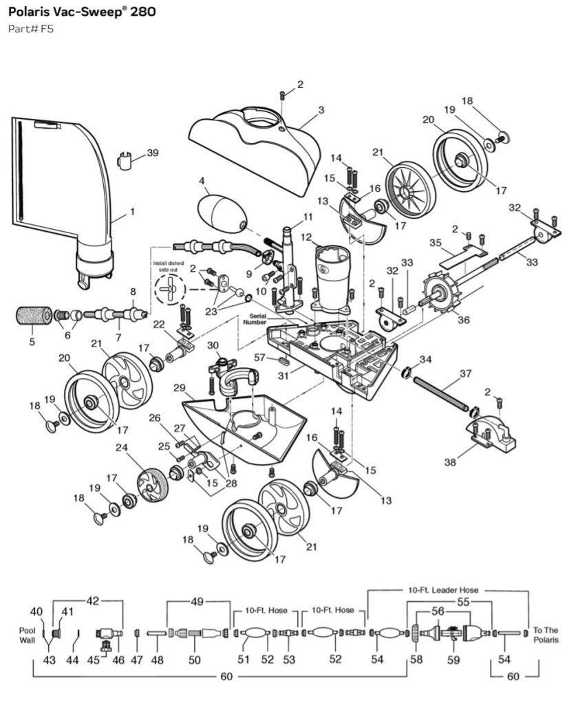 Polaris 280 Parts Polaris Parts Automatic Pool Cleaners