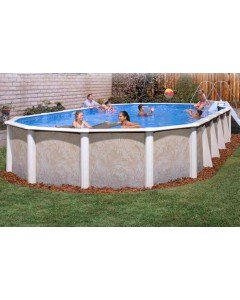 Whispering Wind III Above Ground Pool Package - 15'x30' Oval with 52" wall 