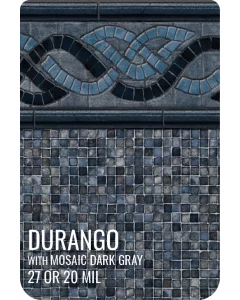 Durango - Mosaic Dark Gray Inground Pool Liner available in 27 mil or 20 mil 