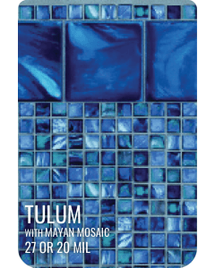Tulum with Mayan Mosaic Inground Pool Liner available in 27 or 20 mil