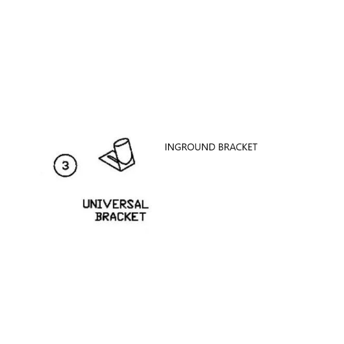 Fabrico Sun Dome Replacement Parts - Universal Bracket In Ground 