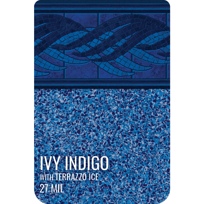 Ivy Indigo with Terrazzo Ice Shimmer Stone Pattern 27 MIL - Clearance