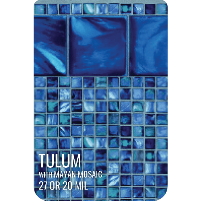 Tulum with Mayan Mosaic Inground Pool Liner available in 27 or 20 mil