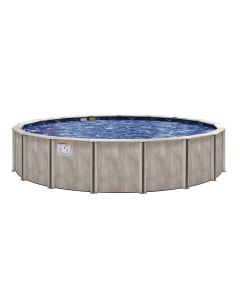 12' Round 52" Wall Ashwood Resin Pool Package 