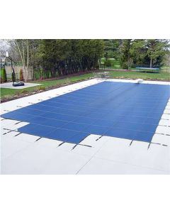 16'x32' Rectangle w/ 4'x8' Center End Step HPI Yard Guard Standard Mesh 99% Safety Cover 