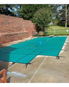 16x36 Solid Vinyl Rectangle Rayner Pool Cover with Mesh Drain 