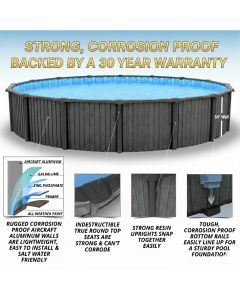24' Round Cool Pool™ 54” Deep Above Ground Pool Package