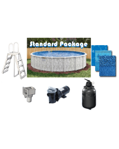 24' Round Silver Sea Premium Salt Friendly Pool Package 