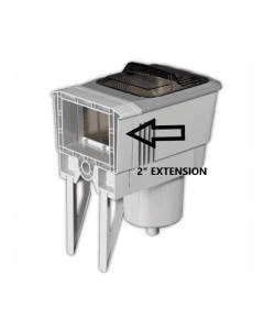 Classic Deluxe Thru Wall Skimmer with Extension by Embassy - Gray 