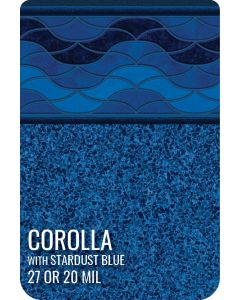 Corolla with Stardust Blue Inground Pool Liner 27 or 20 mil 