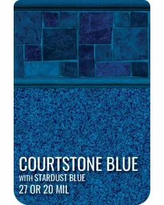 Courtstone with Stardust Blue Inground Pool Liner 27 or 20 mil 
