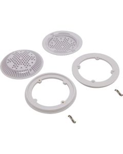 Hayward 8" White Round Frame and Cover Dual Suction Outlet with Grate  