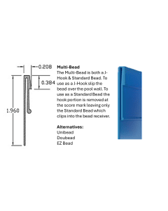 QUICK SHIP - 15x30 Oval 48"/52" wall Blue Overlap 20 gauge liner
