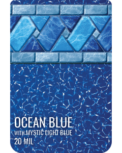 Ocean Blue Inground Pool Liner 20 MIL- Clearance- By GLI