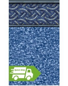 QUICK SHIP - 12x24 Oval 52" wall Newport J-Hook/U-Bead beaded 20 gauge liner