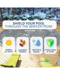 Silver King Winter Pool Cover - Oval 