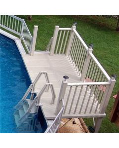 Vinyl Works 5 X 10 Resin Pool Deck Model RD - Taupe (FOR OVAL POOLS ONLY) 