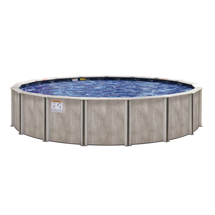 12' Round 52" Wall Ashwood Resin Pool Package 