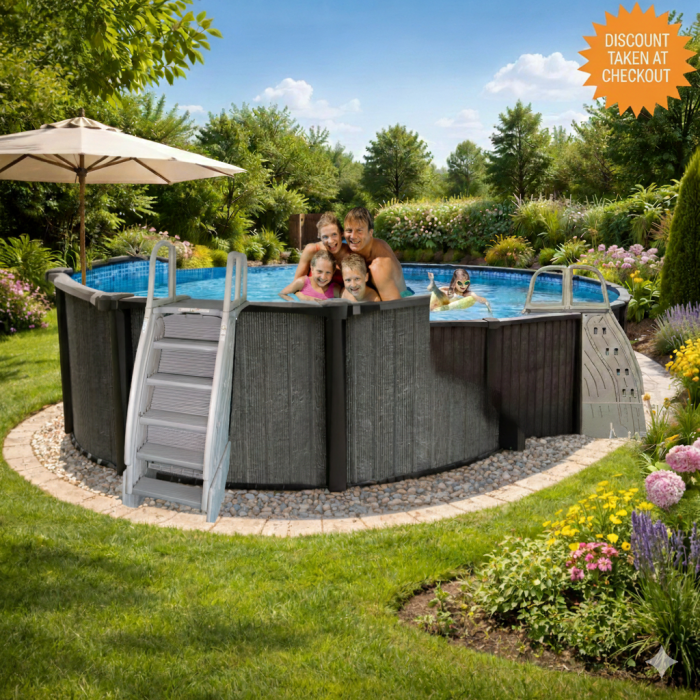 15' x 30' Oval Cool Pool™ 54” Deep Above Ground Pool Package 