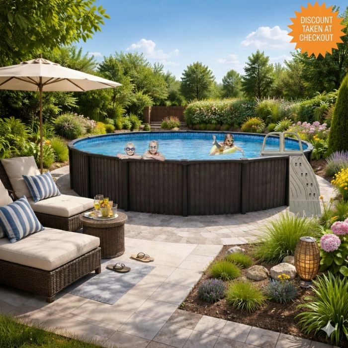 27' Round Cool Pool™ 54” Deep Above Ground Pool Package 
