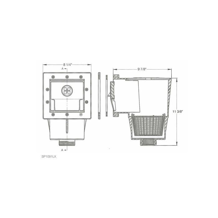 Hayward SP1091LX Dyna-Skim pool skimmer