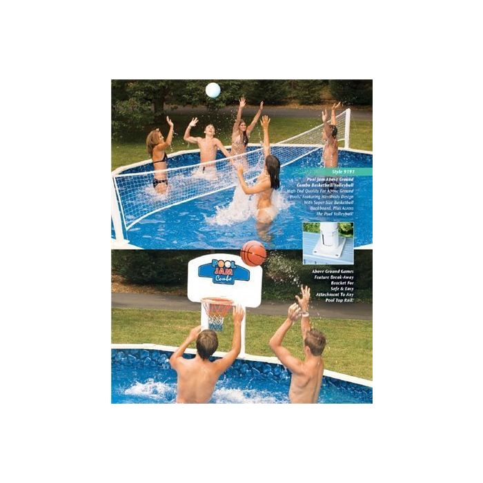 Pool Jam Combo Above Ground Volleyball/Basketball Game 