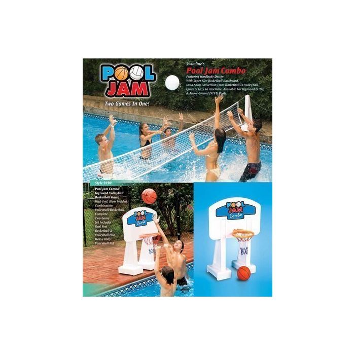 Pool Jam Combo Inground Volleyball/Basketball Game 