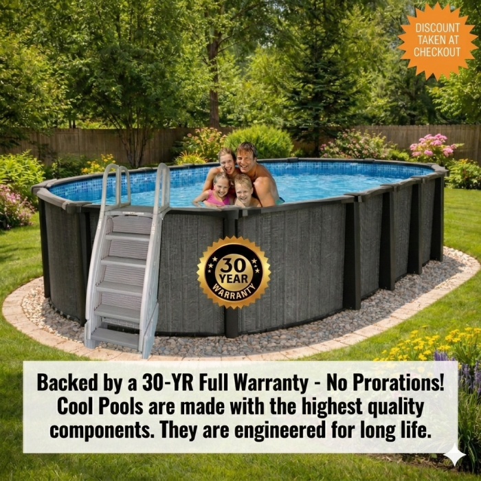 12' x 24' Oval Cool Pool™ 54” Deep Above Ground Pool Package
