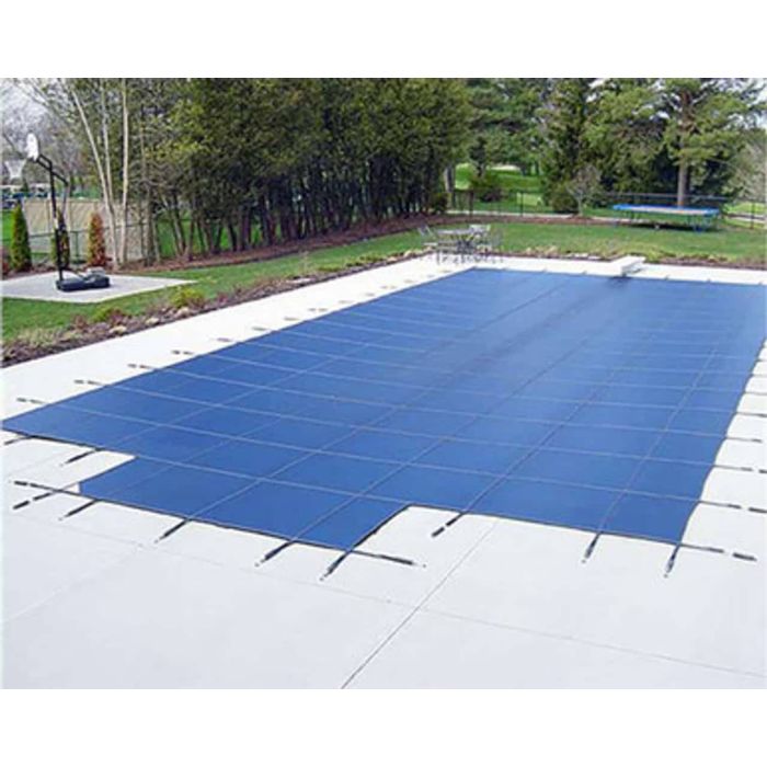 18'x36' Rectangle w/ 4'x8' Center End Step HPI Yard Guard Standard Mesh 99% Safety Cover