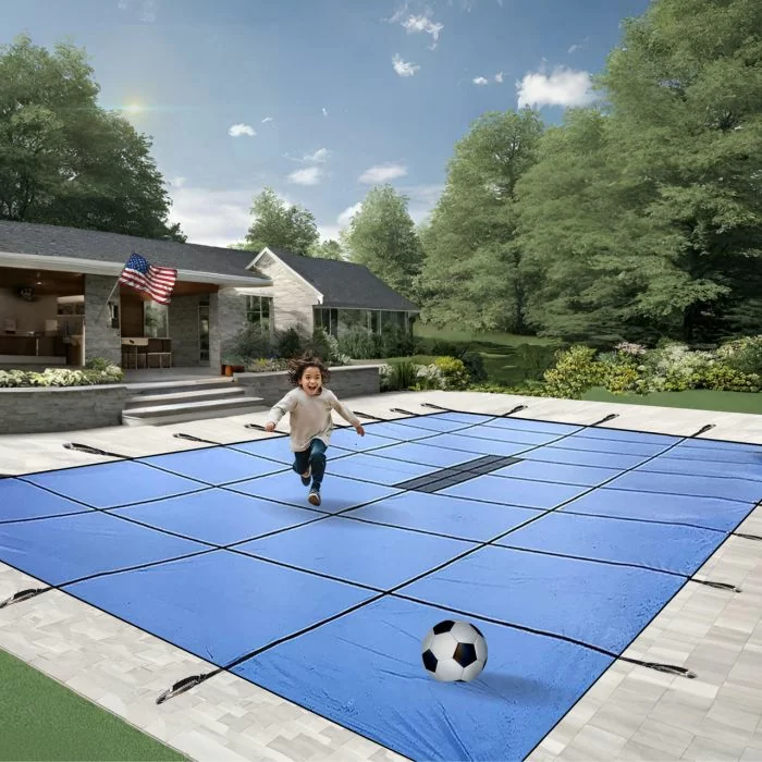 20' x 40' w/ 4'x8' Center End Step"Gorilla" Blue Solid In-Ground Pools w/Drain