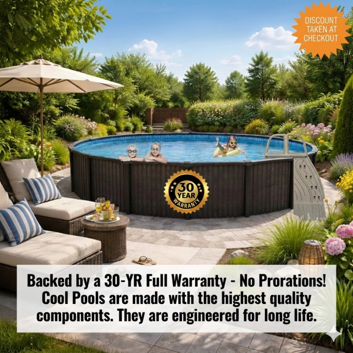 24' Round Cool Pool™ 54” Deep Above Ground Pool Package