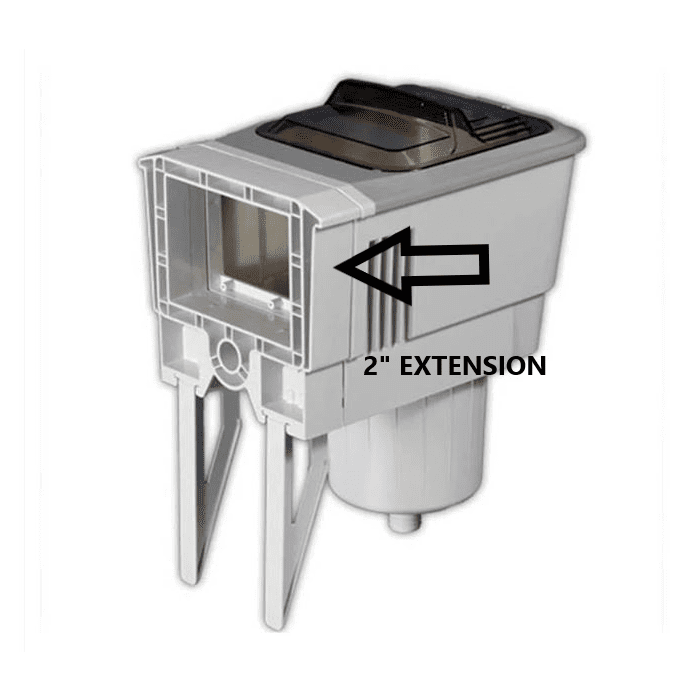 Classic Deluxe Thru Wall Skimmer with Extension by Embassy - Gray