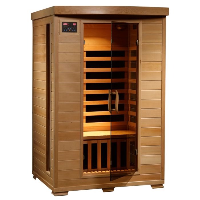 Coronado 2-Person Hemlock Deluxe Infrared Sauna with 6 Carbon Heaters - SA2409