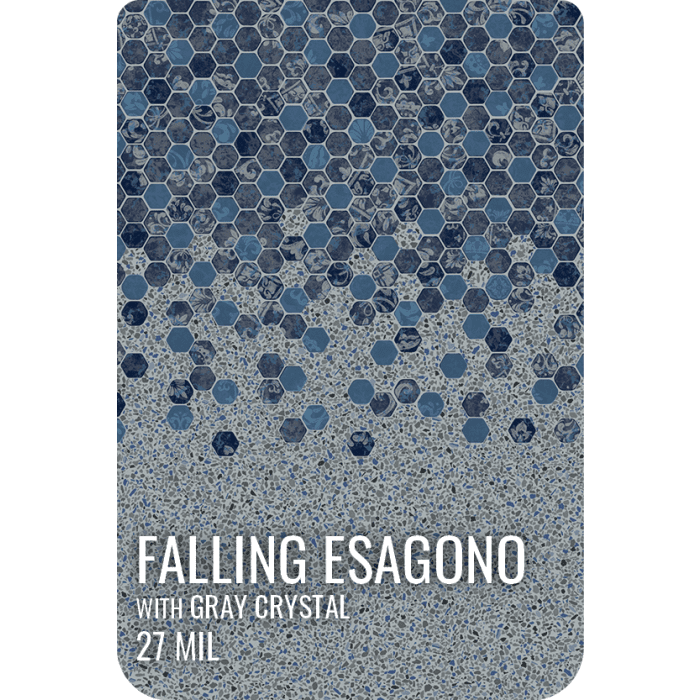 Falling Esagono w/ Gray Crystal 27 mil