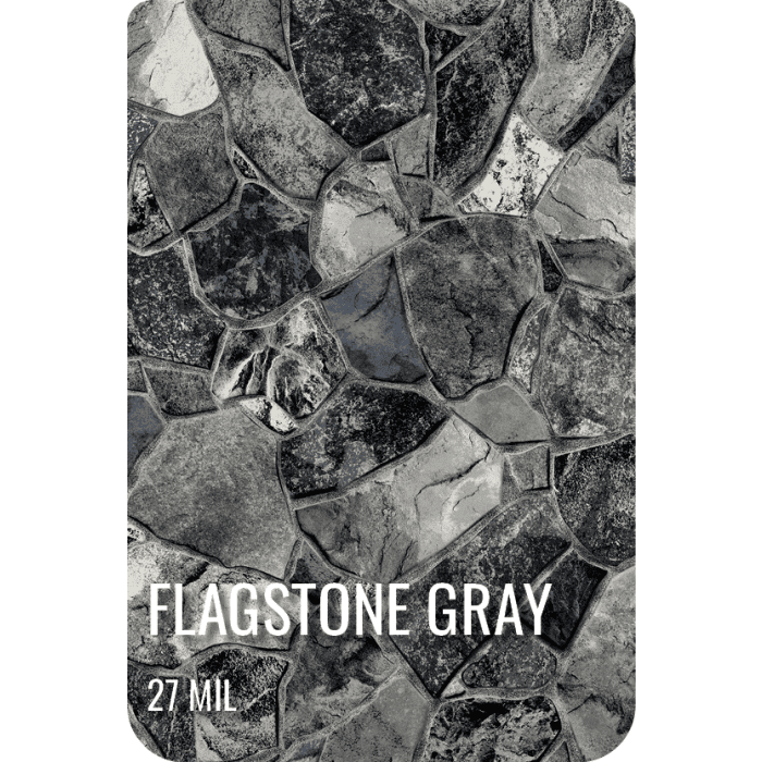 Flagstone Gray Bordless TrueStone Inground Pool Liner 27 mil. - Clearance- By GLI