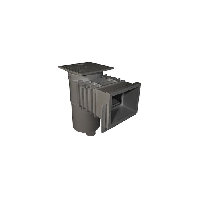 Hayward SP10841OMDGR Auto-Skim Skimmer with Square Lid Outside Mount- 1 1/2" FPT Dark Grey