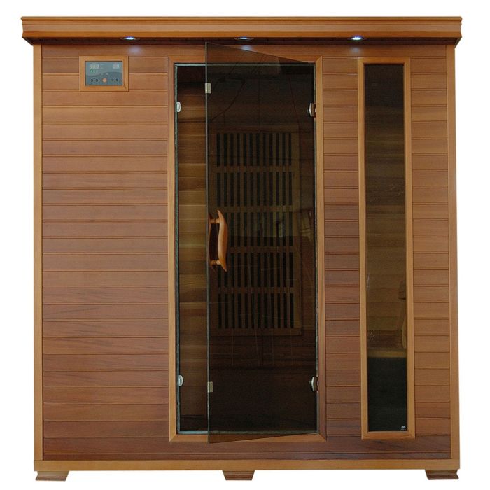 Klondike 4-Person Cedar Infrared Sauna with 9 Heaters - SA1318