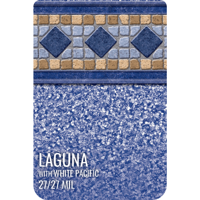 Laguna with White Pacific Inground Pool Liner available in 27 mil - Clearance by GLI