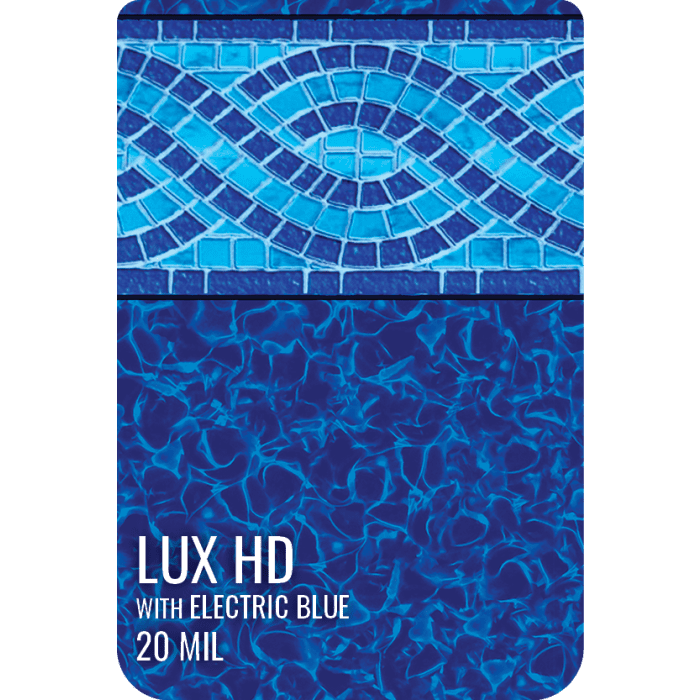 Lux HD with Electric Blue Inground Pool Liner 20 MIL - Clearance - By GLI