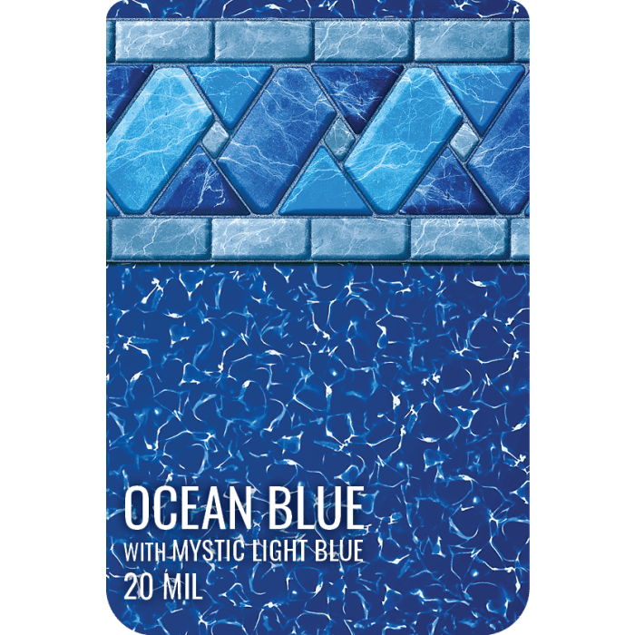Ocean Blue Inground Pool Liner 20 MIL- Clearance- By Latham