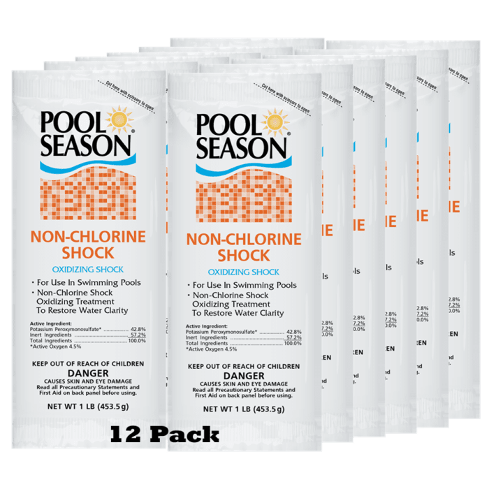 Pool Season Non-Chlorine Shock Oxidizer - 12 Pack