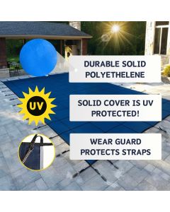 "Gorilla" Solid Safety Pool Cover for In-Ground Pools- 16 YR Warranty