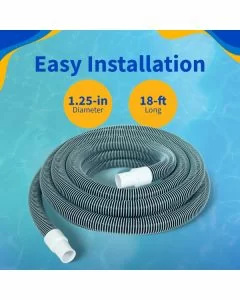 1.25 " x 18 ft' Vacuum Hose for Above Ground Pools 