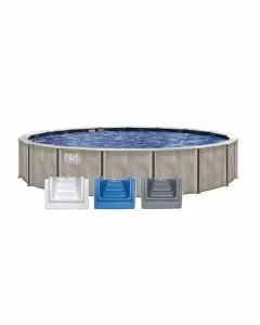 18' Round 52' Wall Ashwood With In-Step System Pool Package 