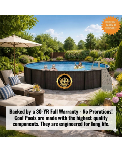 27' Round Cool Pool™ 54” Deep Above Ground Pool Package
