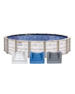 30' Round 52" Wall Durango Premium Salt Friendly With In-Step Pool Package