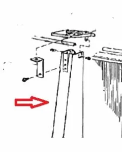 52" Side Support Vertical - Silvertone - 580-2074 