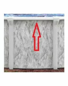 7" TOP RAIL 12' SILVERTONE- RESIN - 587-1626
