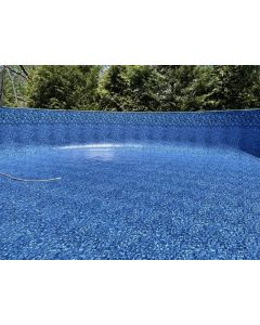 Boulder Swirl Aqua Leader beaded Oval